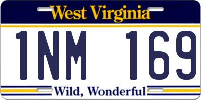 WV license plate 1NM169