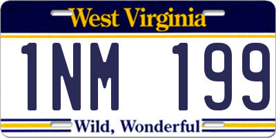 WV license plate 1NM199