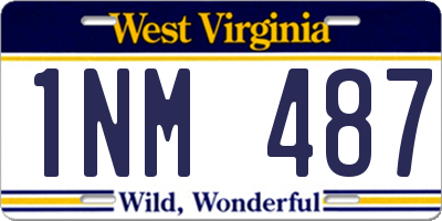 WV license plate 1NM487