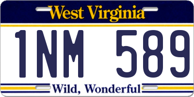 WV license plate 1NM589