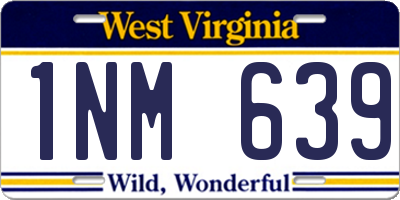 WV license plate 1NM639