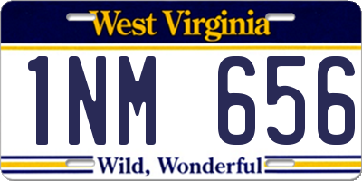 WV license plate 1NM656