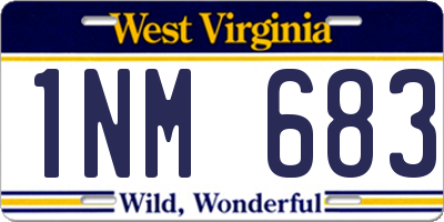WV license plate 1NM683