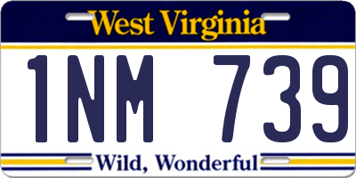 WV license plate 1NM739