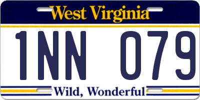 WV license plate 1NN079