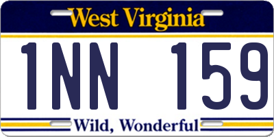 WV license plate 1NN159