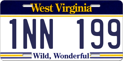 WV license plate 1NN199