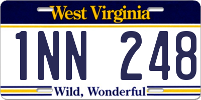 WV license plate 1NN248