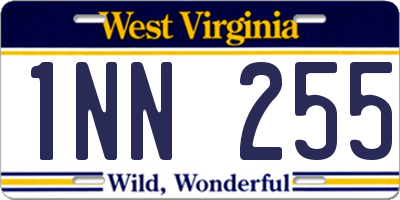 WV license plate 1NN255