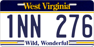 WV license plate 1NN276