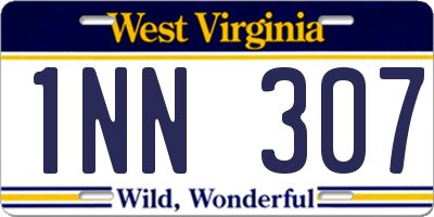 WV license plate 1NN307