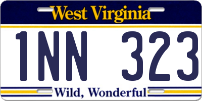 WV license plate 1NN323