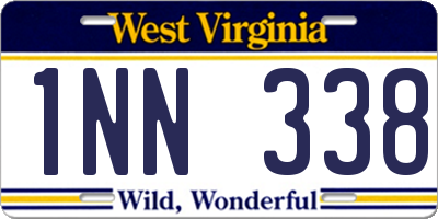 WV license plate 1NN338