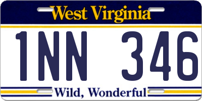 WV license plate 1NN346