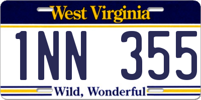 WV license plate 1NN355