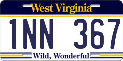 WV license plate 1NN367