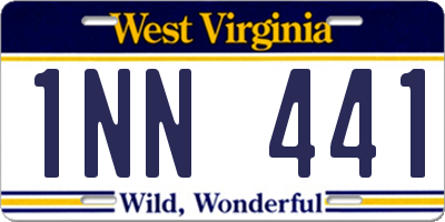 WV license plate 1NN441