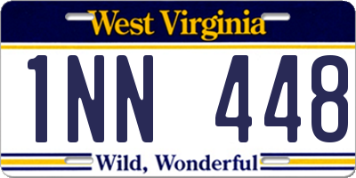 WV license plate 1NN448