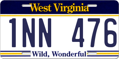 WV license plate 1NN476