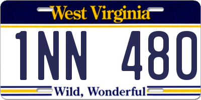 WV license plate 1NN480