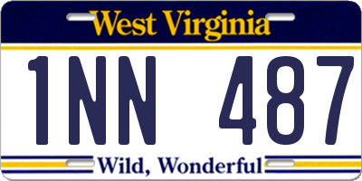 WV license plate 1NN487