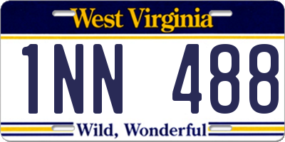 WV license plate 1NN488