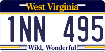 WV license plate 1NN495
