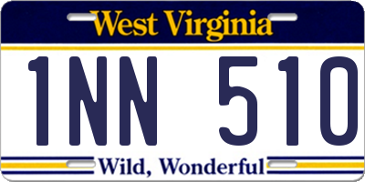 WV license plate 1NN510