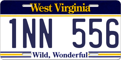 WV license plate 1NN556