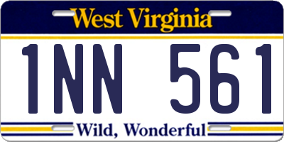 WV license plate 1NN561