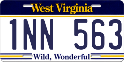 WV license plate 1NN563
