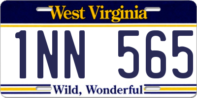 WV license plate 1NN565