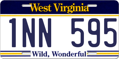 WV license plate 1NN595