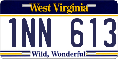 WV license plate 1NN613