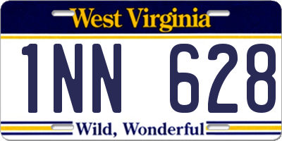WV license plate 1NN628