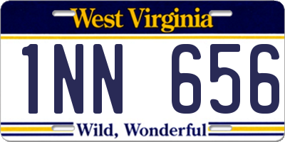 WV license plate 1NN656