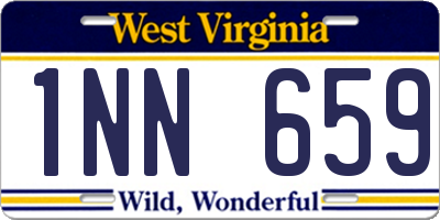 WV license plate 1NN659