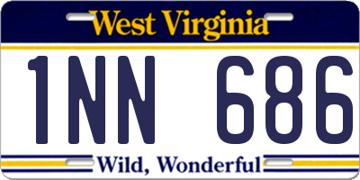 WV license plate 1NN686