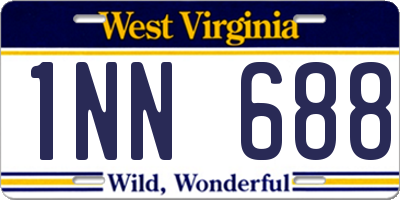 WV license plate 1NN688