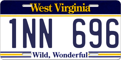 WV license plate 1NN696