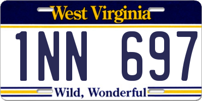 WV license plate 1NN697