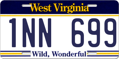 WV license plate 1NN699