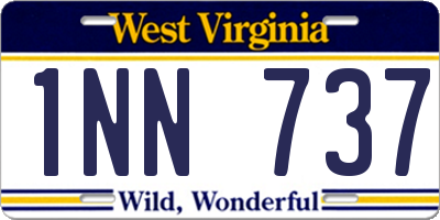 WV license plate 1NN737