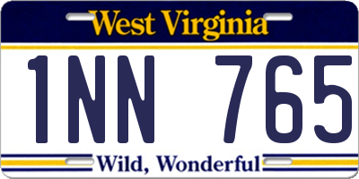 WV license plate 1NN765