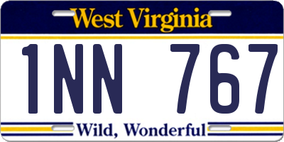 WV license plate 1NN767