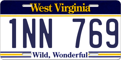 WV license plate 1NN769