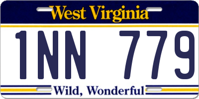 WV license plate 1NN779