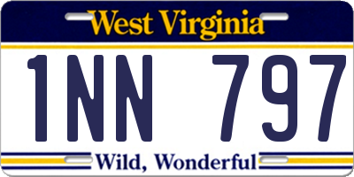 WV license plate 1NN797