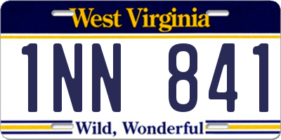 WV license plate 1NN841