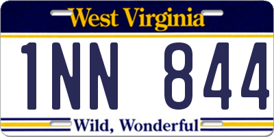 WV license plate 1NN844